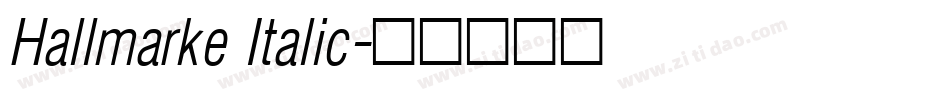Hallmarke Italic字体转换